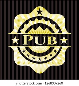 Pub golden emblem