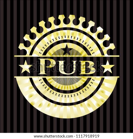 Pub golden emblem