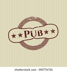 Pub grunge style stamp