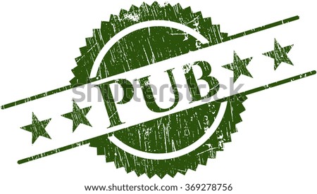 Pub grunge style stamp