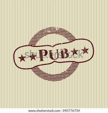 Pub grunge style stamp
