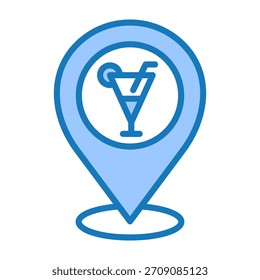 Pub Icon Blue Dualtone Ilustración vectorial de diseño
