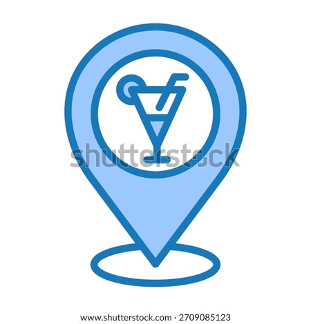 Pub Icon Blue Dualtone Design Vector Illustration