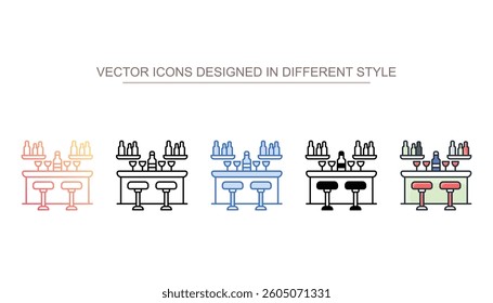 Pub icon design with white background stock illustration
