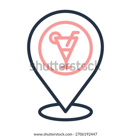 Pub Icon Line Color Design Vector Illustration