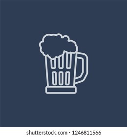 Pub icon. Pub linear design concept from Drinks collection. Simple element vector illustration on dark blue background.