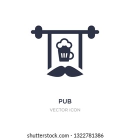 pub icon on white background. Simple element illustration from Drinks concept. pub sign icon symbol design.