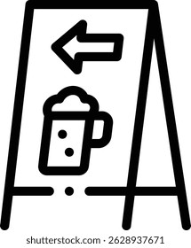 pub icon. Thin Linear Style Design Isolated On White Background