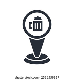 icono de pub. Vector. Trazo editable. signo de estilo lineal para uso Diseño web, logotipo. Ilustración de símbolo.