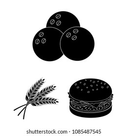 Pub, interior and equipment black icons in set collection for design. Alcohol and food vector symbol stock web illustration.