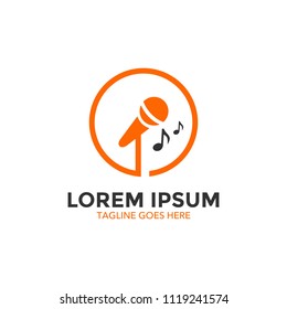 pub and karaoke logo design vector illustration