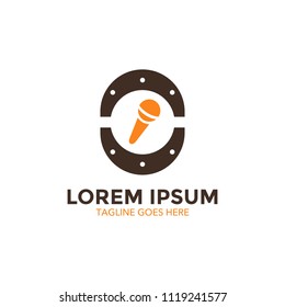 pub and karaoke logo design vector illustration