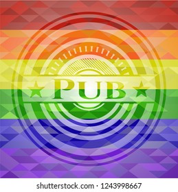 Pub lgbt colors emblem 