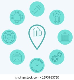 Pub location vector icon sign symbol