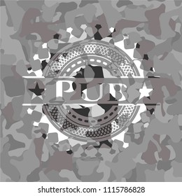 Pub on grey camo texture