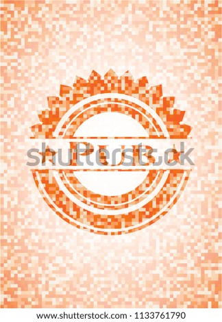 Pub orange mosaic emblem