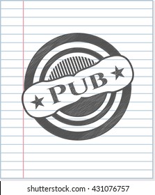 Emblema de lápiz de pub