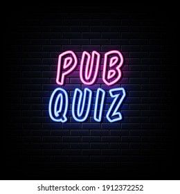 Logo de grabado del concurso de pub para la decoración y el recubrimiento en el fondo de la pared. Signo de neón