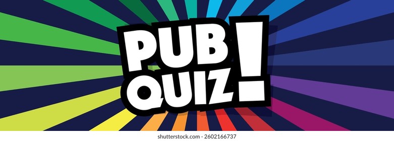 Pub quiz on colorfu banner