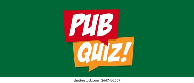 Pub quiz sobre fondo verde