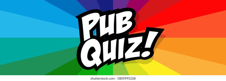 Pub Quiz On Multicolor Background