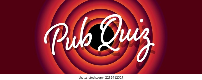Pub-Quiz auf rotem Hintergrund