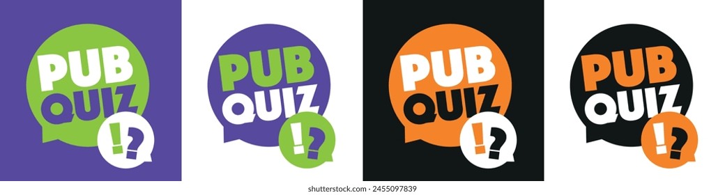 Pub quiz on speech bubble