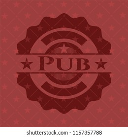 Pub realistic red emblem