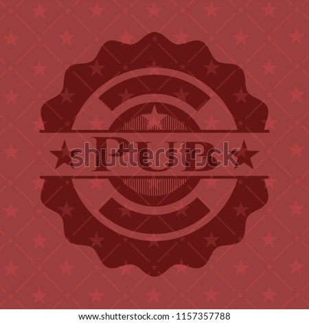 Pub realistic red emblem