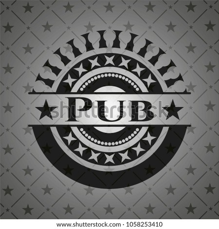 Pub retro style black emblem