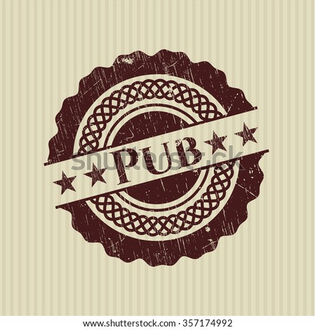 Pub rubber grunge seal