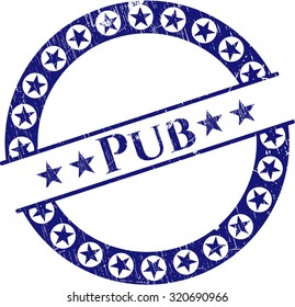 Pub rubber grunge texture seal