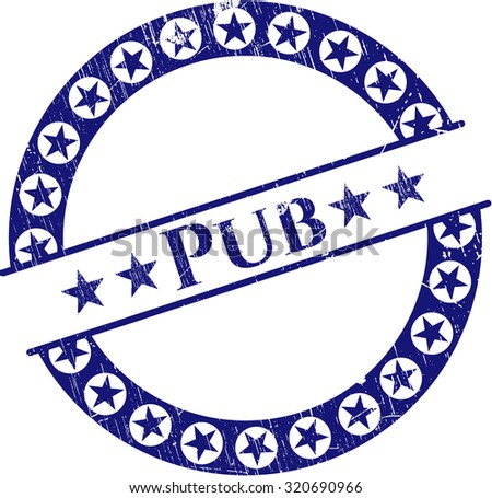 Pub rubber grunge texture seal