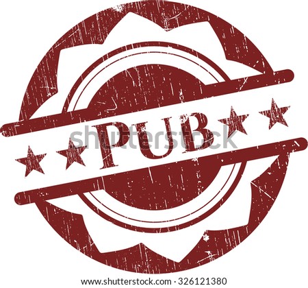 Pub rubber grunge texture stamp
