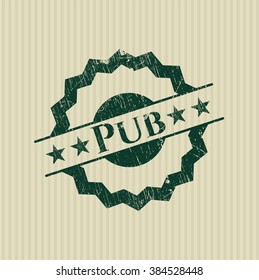 Pub rubber seal with grunge texture