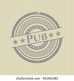 Pub rubber seal with grunge texture