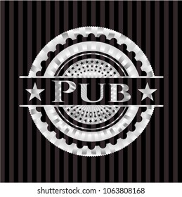 Pub silvery shiny badge