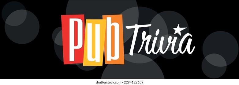 Pub-Trivia auf schwarzem Hintergrund