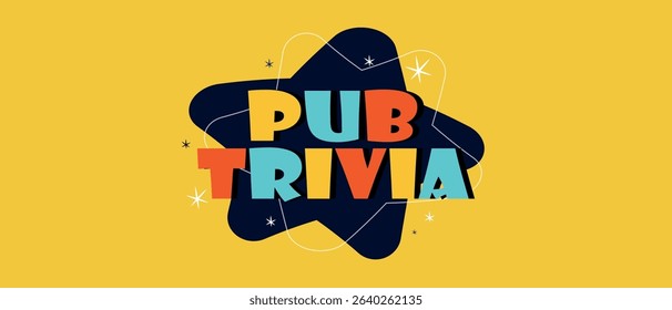 Pub Trivia on color background