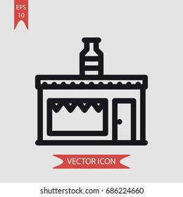 Pub vector icon, illustration symbol