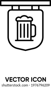 Pub vector icon. Modern, simple flat vector illustration for website or mobile app.Beer symbol, logo illustration. Pixel perfect vector graphics
