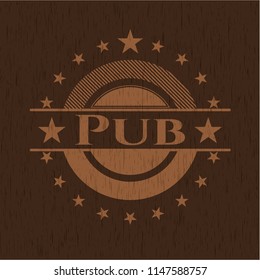 Pub wood signboards