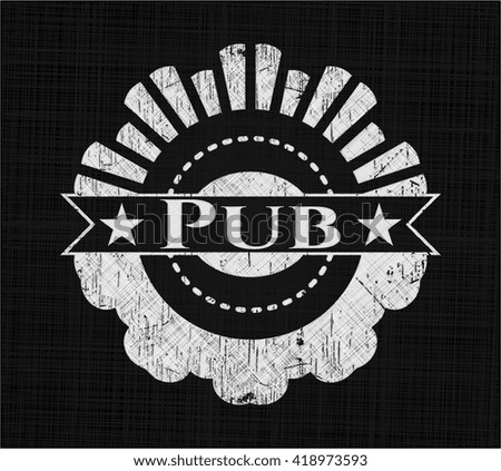 Pub written on a blackboard