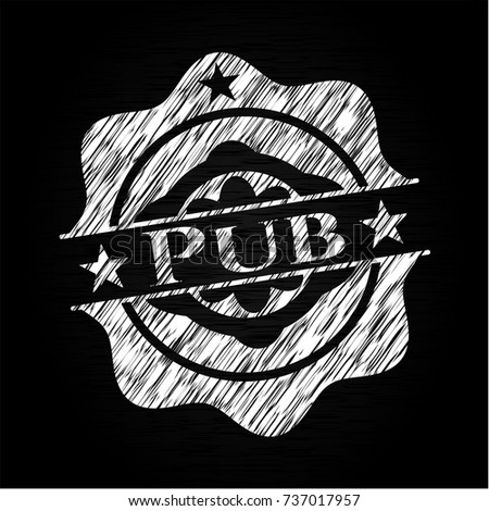 Pub written on a blackboard