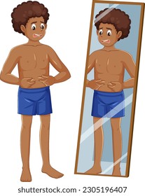 Puberty Boy Experiencing Physical Changes illustration