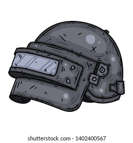 Pubg helmet level 3. Vector illustration 