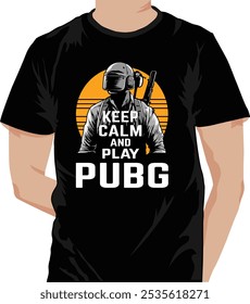 El "PubG T-shirt Design" captura la emoción de los juegos de Battle Royale con gráficos audaces y colores dinámicos. Perfecto para los fanáticos, muestra su amor por el juego con estilo!