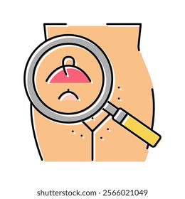 pubic hair color icon vector. pubic hair sign. isolated symbol illustration