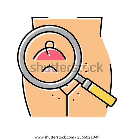 pubic hair color icon vector. pubic hair sign. isolated symbol illustration