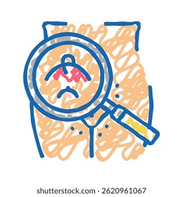 pubic hair doodle icon sketch vector. pubic hair sign. isolated symbol illustration